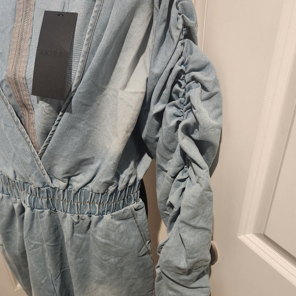 Akira Denim Jumpsuit - Picture 3 of 5